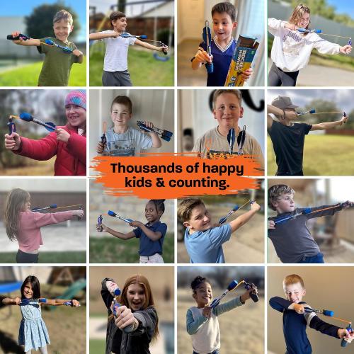 Toy Rocket Launcher for Kids: Best Outdoor Toys Slingshot Rockets Launchers Air Foam Rockets Games for Boys & Girls All Ages. Party Favor Easter Basket Stuffers & Great Gifts for Ages 8 9 10 11 12