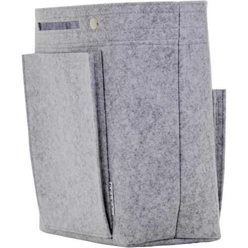 11 inch Soft Grey Felt Tote Organizer Insert for Purses, Backpacks, and Tall Totes