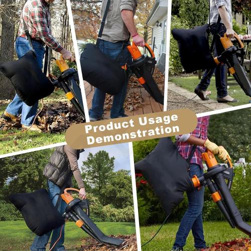 50026858 Trivac Leaf Collection Bag WGBAG500 Compatible with Worx WG502 WG508 WG505 WG509 WG500 WG501 Leaf Blower. Replacement Leaf Blower Vacuum Vac Shoulder Bag