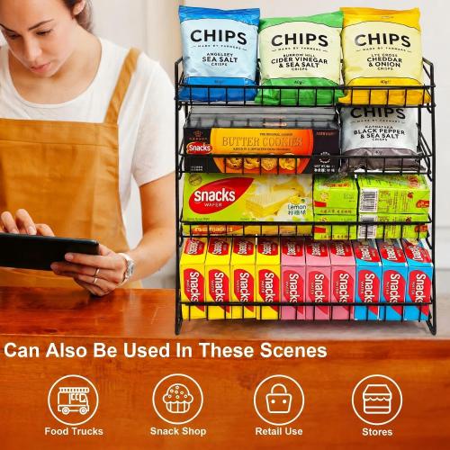 Candy Display Rack Countertop, Upgraded Snack Rack Display Stand