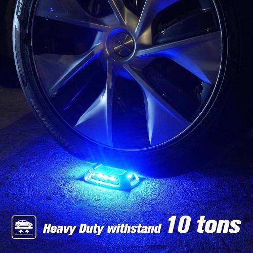 VOLISUN Solar Driveway Lights Dock Deck Lights 12 Pack,9 Colors in 1 Led IP67 Waterproof Outdoor Warning Step Lights for Driveway Sidewalk Pathway RGB