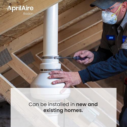 Aprilaire ARN25K Radon Mitigation Kit, 1500 and 2500 Sq. Ft., Basement, Crawlspace, Slab Application, Quiet Performance, Indoor/Outdoor, Commercial/Residential, Manometer, System Alarm