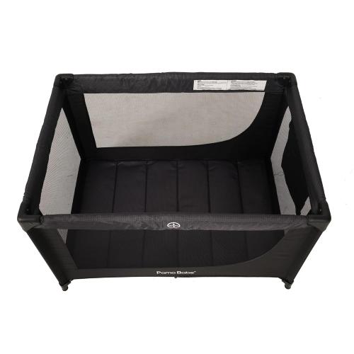 Color Grey Pamo Babe Portable Crib Baby Playpen with Mattress and Carry Bag