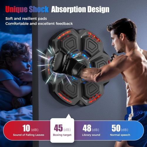 LOLBOX Music Boxing Machine for Adults,Smart Boxing Training Machine,Wall Target Punching Workout for Kids,Reflex Training Suitable for Home,Office,Gym,Fun Fitness Equipment