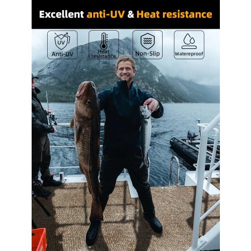 FOCEAN Boat Flooring EVA Foam Boat Decking Camo Self-Adhesive Marine Mats for Jon Boats,Bass Boat,RV,Kayak, 94.5 x 47.2/23.6/15.7‼️light dirt‼️