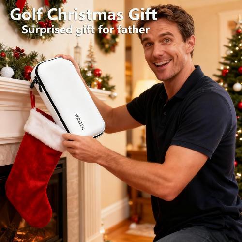 YOREPEK Golf Glove Holder with Removable Glove Shaper, Protective Hard Shell Golf Accessories Case Bag with 2 Dividers Fits Balls, Tees, Markers, Cool Gifts for Golfers