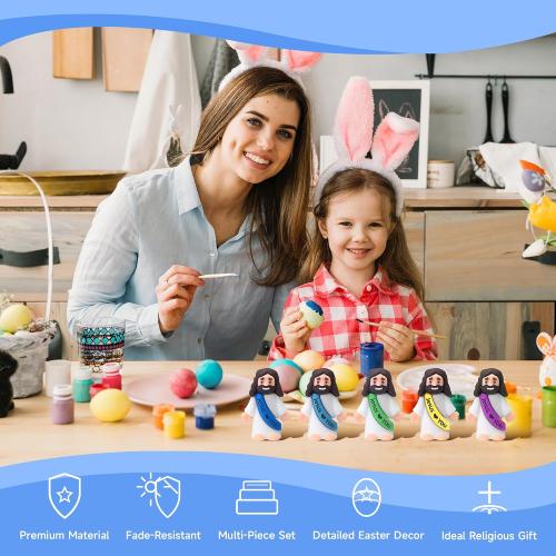 40Pcs Little Jesus Figures, 40pcs Action Figures Little Jesus Figurines in Bulk, Jesus Love You FiguresReligious Gifts for Christians Women Mom Teens Christmas Easter Egg Stuffers Fillers(40)