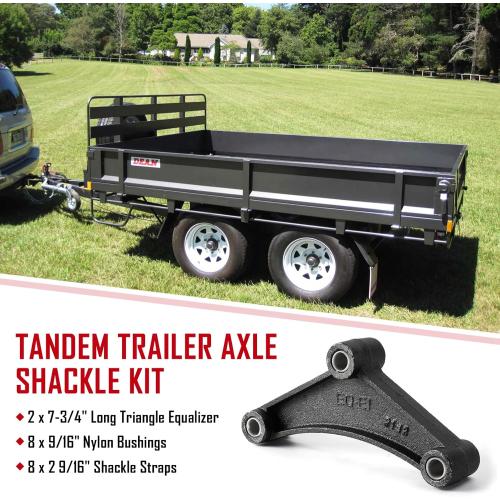 SPARKWHIZ Trailer Shackle Kit, Tandem Trailer Axle Shackle Kit for Double Eye Springs (3.5K -5.2K Axles)
