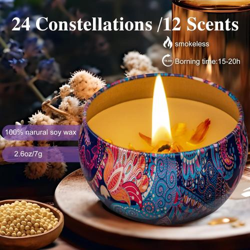 24 Pack Scented Candles Gift Set, Baby Shower Bridal Favors for Guests Housewarming Birthday Party Favors for Adults, Christmas Valentine's Mothers Day Party Give Away Bulk Gifts for Women