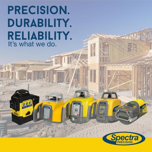 Spectra Precision LL300N-1 Self Leveling Rotary Laser Kit with Tripod, GR151 Professional - System Case - Grade Rod (Tenths) HL450 Receiver and Alkaline Batteries – Rugged IP66 Job-Site Performance