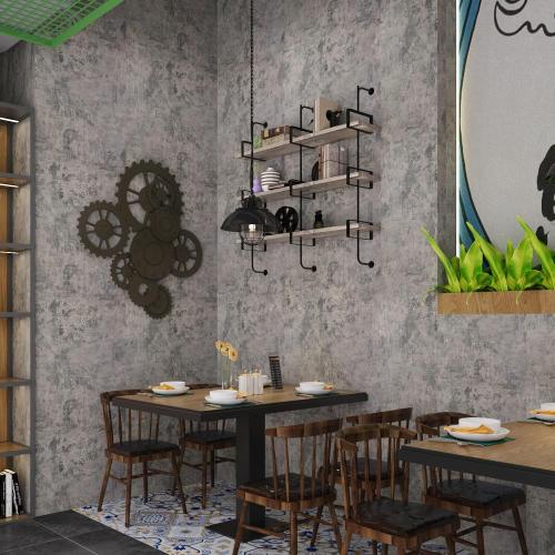 48×354 Extra Wide Large Size Grey Concrete Wallpaper Peel and Stick Industrial Cement Wall Paper Matte 3D Brown Beige Vinyl Concrete Contact Paper for Countertops Wall Covering for Bedroom Bathroom