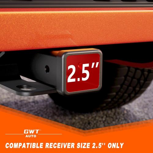 Dual-Ball Adjustable Trailer Hitch(2&2-5/16), Fits 2.5-Inch Receiver, 6 Inch Drop/Rise Drop Cushioned Hitch, 28,000 LBS GTW-Tow Hitch for Truck, Solid Ball Mount, Black, Heavy Duty