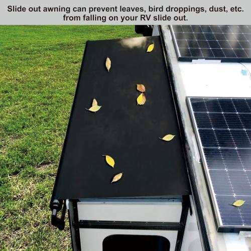 Dulepax RV Slide Out Awning,RV Slide Topper,Modular Camper Slide Out Awning Kit,Slide Toppers for RVs,5th Wheels,Travel Trailers and Motorhomes,Black,7'9''(7'1''Fabric)
