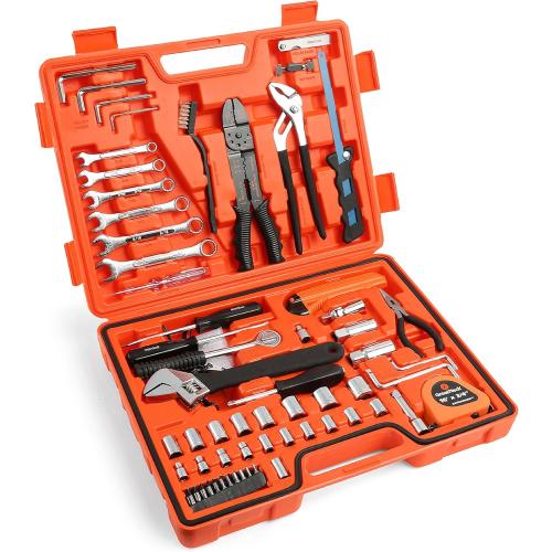 Great Neck MS125 125 Piece Marine Tool Set, Gifts for Men, Dad Gifts, High Visibility, Water-Resistant Boat Tool Box Case, Anti-Rust Chrome-Plated Boat Supplies And Accessories