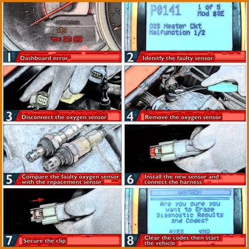 ‼️has stains and rust ‼️234-9066 Air Fuel Ratio Oxygen Sensor Upstream O2 Sensor 1 AFR for 2004 2005 2006 2007 2008 Acura TSX Base Sedan 2.4l 2354CC l4 Gas 36531-RBB-003 36531RBB003 234 9066 24668