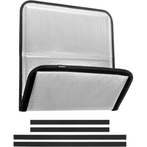 BougeRV RV Skylight Vent Cover, Foldable Both-Sided Aluminum Film RV Dome Insulation 25''×16'', Fits 14 x 22 RV Skylight Opening, Trailer Blackout Sunshade with Magnetic RV Accessories RV Parts