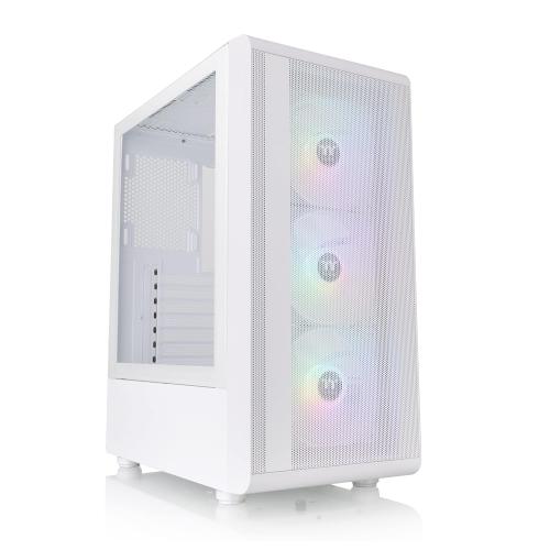 Thermaltake S200 TG ARGB Snow ATX Tempered Glass Mid Tower Gaming Computer Chassis with 120mm ARGB Lite Front Fan Pre-Installed CA-1X2-00M6WN-00