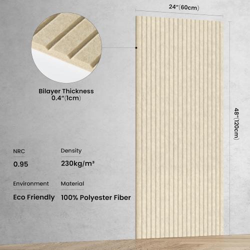 10 Pack Large Acoustic Panels,48 x 24 x 0.4 Inch Sound Proof Foam Panels for Walls，Premium Noise Dampening Panels,Sound Panels for Media Room, Office and Studio,Camel