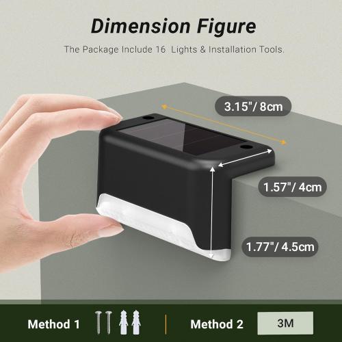 Solar Deck Lights Outdoor, Solar Step Lights Waterproof Led Lights for Outdoor Stairs, Step, Fence, Patio,Yard,Porch and Balcony(20 Pack,Warm White)