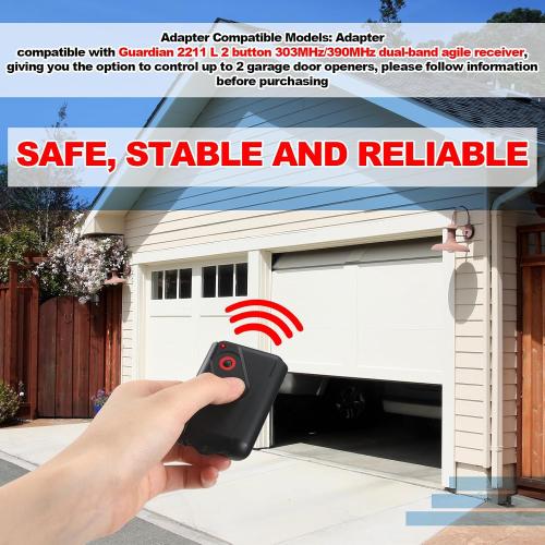 Kingdder 2 Pcs Garage Door Remote Compatible with Guardian 2211 L, Black