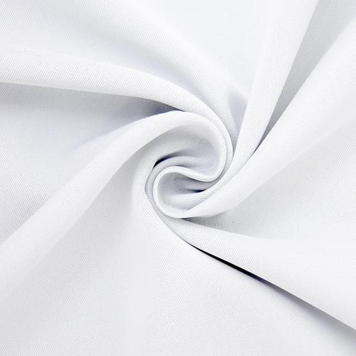 BGment Short White Curtains 36 Inches Length - Rod Pocket 42 Inch Width Privacy Window Treatments Drapes for Kitchen Cafe Bathroom, 2 Panels, 42 x 36 Inch