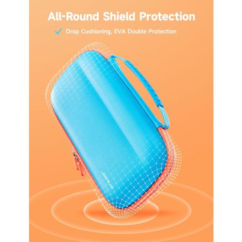 JSAUX Slim Carrying Case for Nintendo Switch 2 2025, Portable Switch 2 Case with 10 Game Slots, Protective Hard Shell for Travel and Storage, Blue
