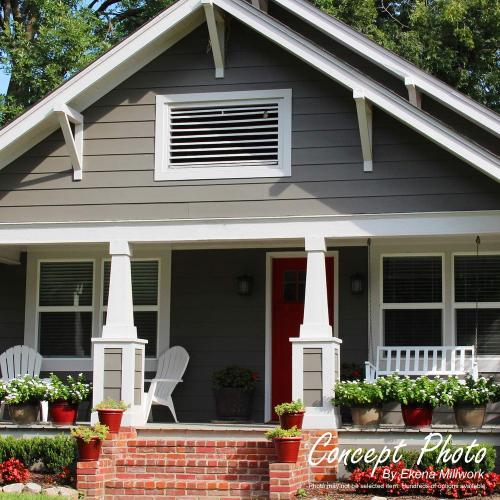 Set of 3 Size 3 1/2W x 7D x 7H Color White  Ekena Millwork BKTP04X07X07BRY Standard Bryant Architectural Grade PVC Brackets, 3 1/2W x 7D x 7H