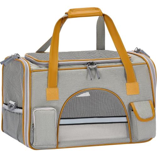 18x11x11 Inches Cat Carrier– Fits Pets Up to 17 lbs, Anti-Collapse Design, Multiple Storage Pockets, Cat Carrier Soft Ideal for Medium Cats, Puppy, Rabbits and Other Small Animals