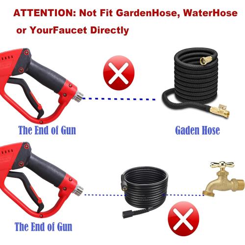 Tool Daily Deluxe Pressure Washer Gun, with Replacement Wand Extension, 5 Nozzle Tips, M22 Fitting, 40 Inch, 5000 PSI