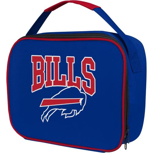 FOCO NFL Unisex-Adult Officially Licensed Wordmark Team Color Big Logo Football Zip Closure 7L Lunch Bag - Buffalo Bills