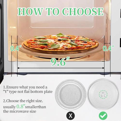 10.5 Universal Microwave Plate Replacement Glass Turntable| Fits LG, GE, Panasonic, Frigidaire, Farberware & More