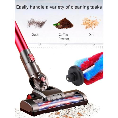 7.67in/19.5cm Cordless Vacuum Roller Brush, Small V Shape Top Cordless Vacuum Replacement Parts, Roller Vacuum Brushes Compatible with A219/219 Pro