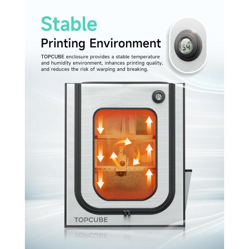 3D Printer Enclosure for Bambu Lab A1, Large Size Enclosure with LED Light, Fireproof Waterproof Dustproof Noise Reduction Constant Temperature 3D Printer Cover, 550x670x600MM