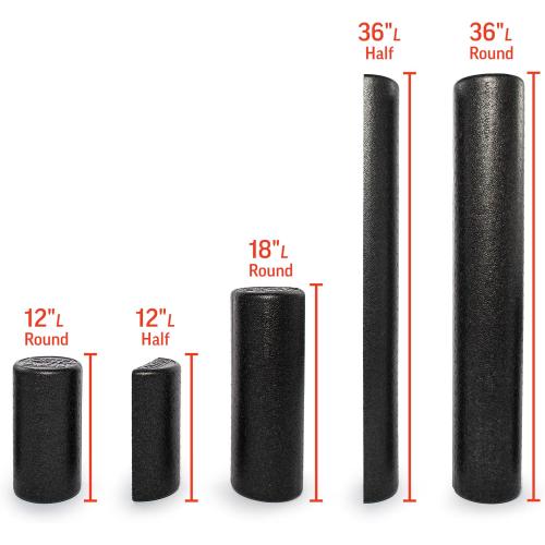 OPTP AXIS Firm Foam Roller, High Density Foam Roller for Physical Therapy, Yoga, Pilates, Fitness Exercise and Sports Training (Black, 36 X 6 Round)