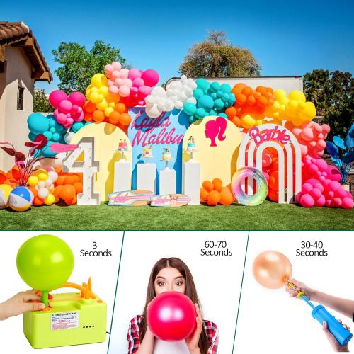 AGPtEK Electric Air Balloon Pump, 3-in-1 Electric Balloon Pump for Latex 260Q Foil Balloons 110-120V 500W Portable Electric Balloon Blower Air Pump Balloons Inflator for Party Holiday Decoration