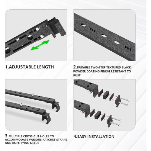 Heavy Duty 300 LBS Universal Roof Rack Cross Bars Compatible with Flush & Raised Side Rails, Adjustable Crossbars Cargo Carrier Rooftop Luggage Cars Vehicles Suvs