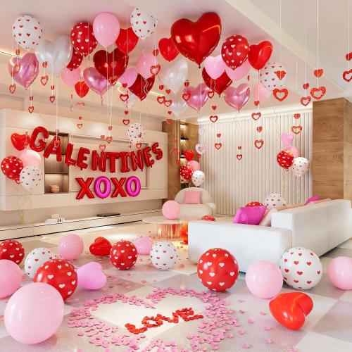 Happy Galentines Day Decorations for Party Supplies, Heart Balloons Arch, Galentines Day Banner, Galentines Decorations, Galentines Decor