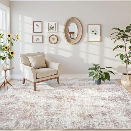Area Rugs Living Room: Large Soft Washable Rug Modern Abstract Anti-Skid Non-Shedding Carpet Indoor Floor Thin Carpets for Bedroom Dining Room Farmhouse Nursery Home Office