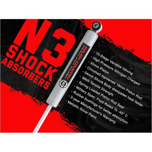 Rough Country 2-4.5 N3 Front Shock Absorbers for 05-24 Ford F-250/F-350-23161_H