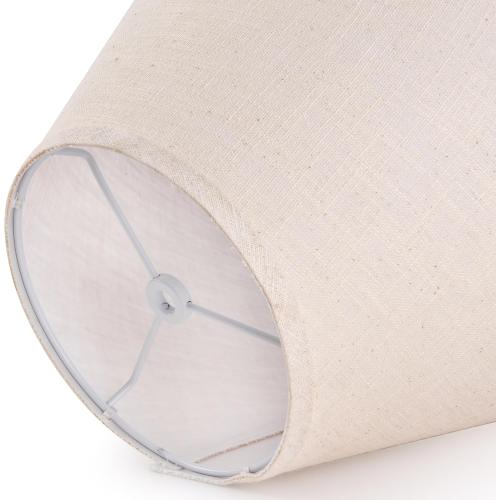 Set of 2 Size 6.3 13x8.3 GO&SO Natural Linen Chimney Lamp Shade Set of 2 Small Farmhouse Lamp shade 6.3 Top x 13 Bottom x 8.3 High Medium LampShade Table & Beside Lamp - Lampshades Replacement - Empire Shade Easy Assembly