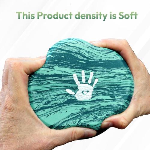 Soft Density Foam Roller 36 x 6 – Low Density Physical Therapy Roller for Exercise, Pilates, Yoga, Gentle Massage & Muscle Recovery – Green Marbled Round