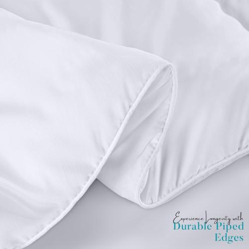 Bedding Queen Comforter Duvet Insert, Quilted White Comforter with Corner Tabs, Box Stitched Down Alternative Comforters Queen Size