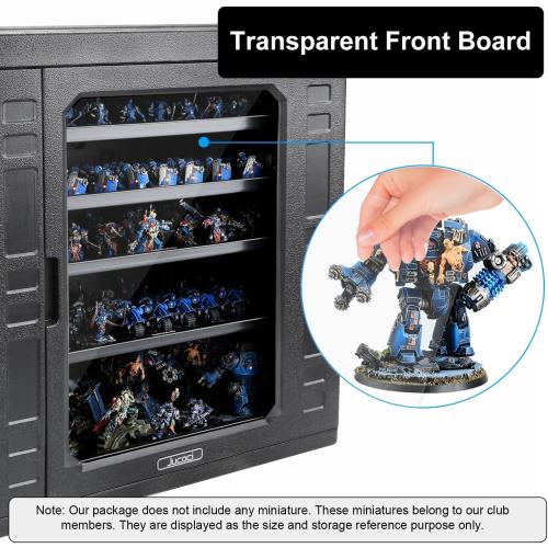 Jucoci Miniatures Storage Case Miniatures Transport Case (Large Size with Light)