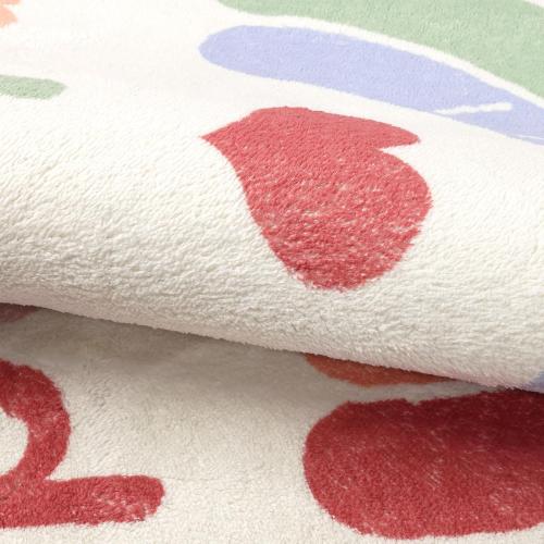 Size Medium Color White  Rainbow Round Rug,Washable Kids Rug Ultra Soft Colorful Nursery Rug for Calming Corner Home Bedroom Playroom Decor,Round