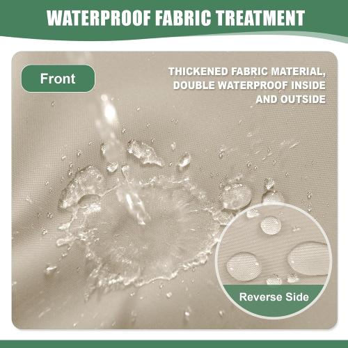 Outdoor Chair Cushions 8pk, Waterproof Backrest and Deep Seat Cushion Set for Patio Furniture, Outdoor Sofa Replacement Cushions with Removable Cover, 24 x 24 Inch, Cream