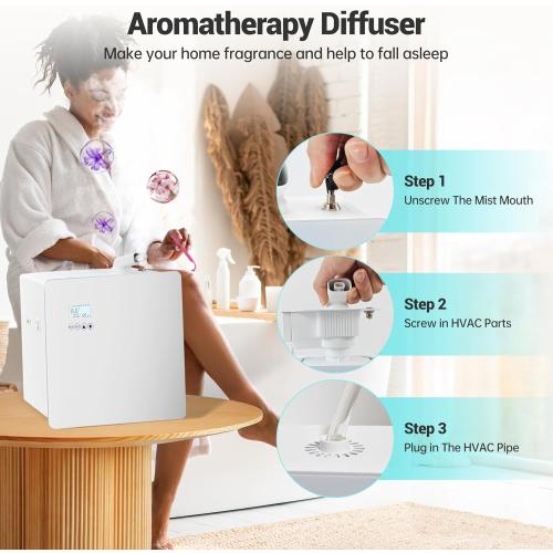 2026 1000ml Capacity HVAC Waterless Essential Oil Diffuser with Wi-Fi Control, Whole House Smart Scent Air Machine, Cold Air Tech for Whole Home, Hotel, Party