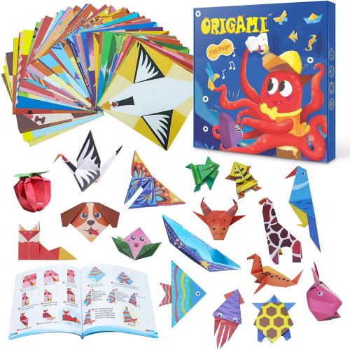 Origami Kit for Kids Ages 5-16, 116 pages with 54 Patterns & Instruction Book | Origami Paper Kit for Beginners & Advanced | Arts & Crafts Toys for Girls & Boys Ages 8-12 | Birthday & Christmas Gifts