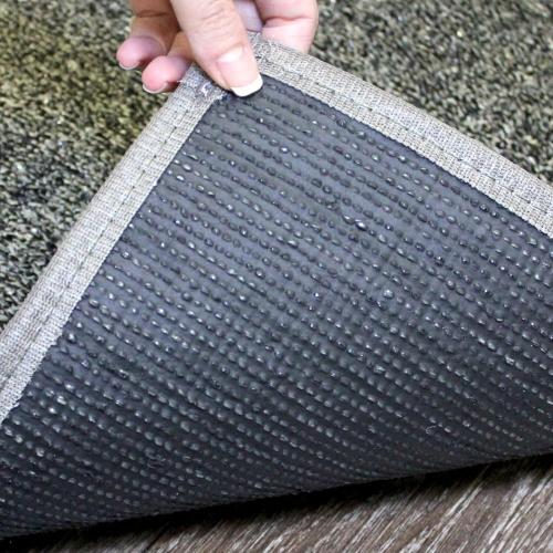 Size 2' x 5'  Color Black KOECKRITZ Washable Artificial Grass Rug Runners: 2', 3', 4', 6' Widths & up to 100' Lengths - Ideal Economy Turf for Outdoor, Hallways, Kitchens |Ultra-Thin Carpet | Black/Taupe