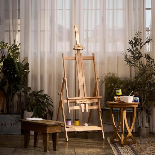 Size 93 Large Wooden Easel for Painting: Artist H Frame Easel Stand with Upgrade Hardware- Hold Canvas up to 93 - Professional Art Easel for Adults