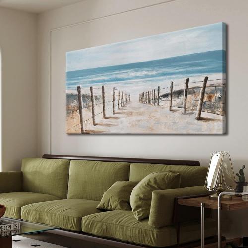 Canvas Wall Art Decor Modern Large Canvas Wall Art For Living Room Fall Coastal Wall Art Decor Blue Beach Wall Art Prints Wall Pictures Large Art Work For Bedroom Office Kitchen Wall Decor 29x58